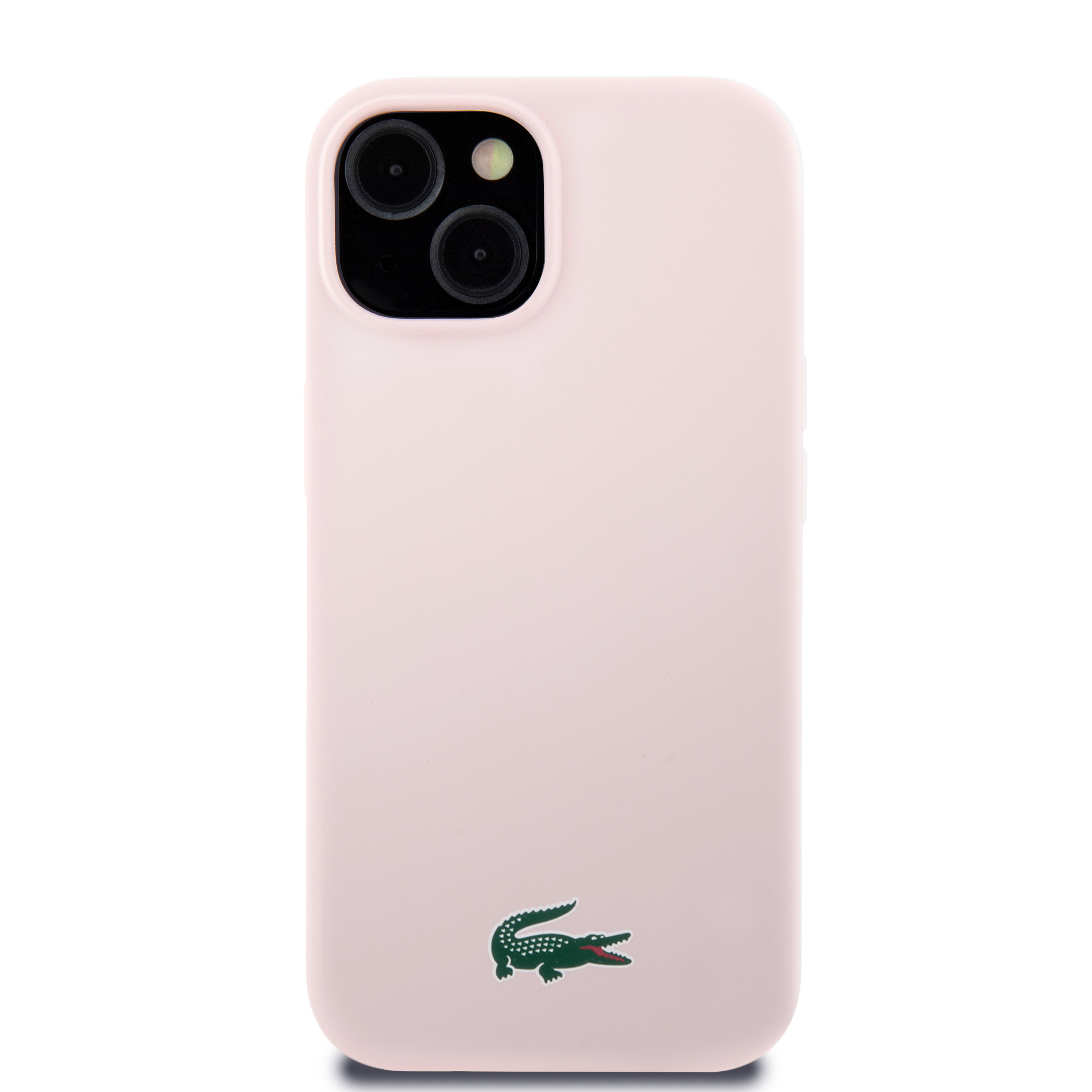 iPhone 15 - LACOSTE Hard Case With Magsafe Silicone Croc Logo Pink - 3