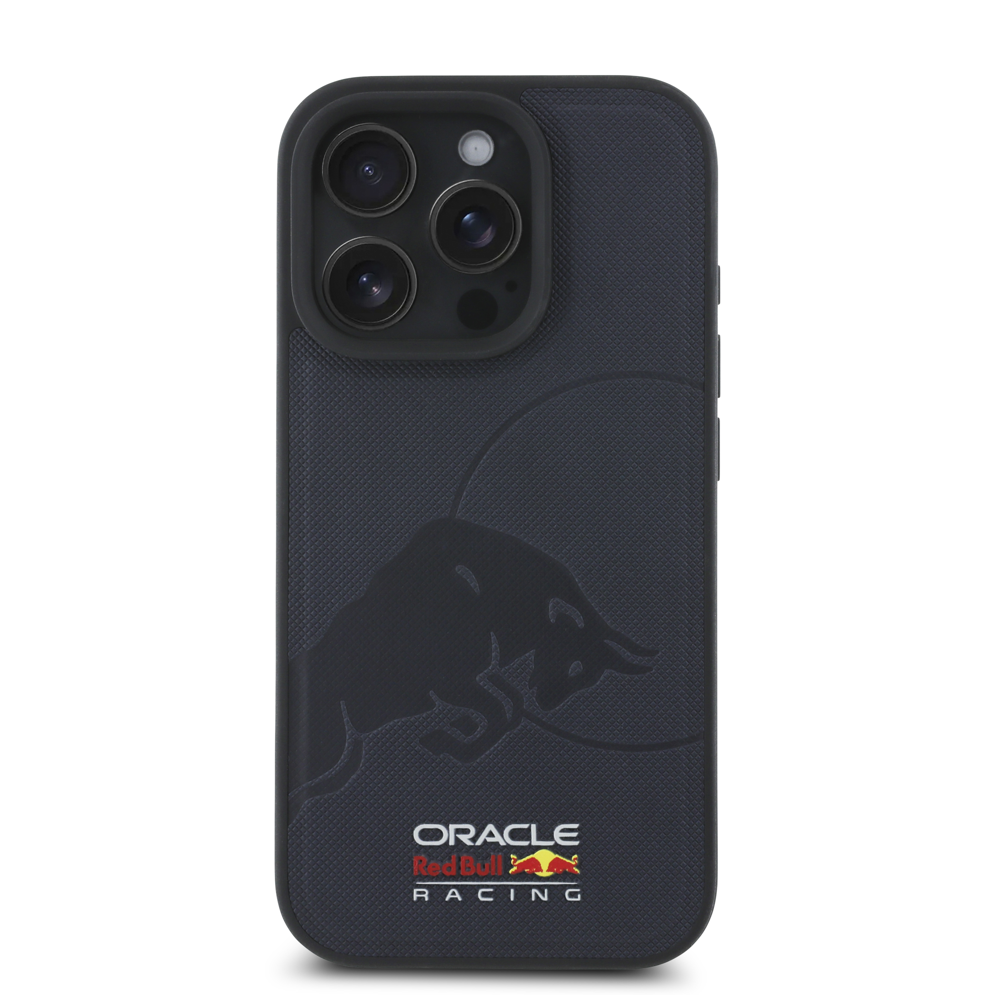 iPhone 15 Pro Max - REDBULL RACING Meshes Leather Debossed Bull Navy - 3