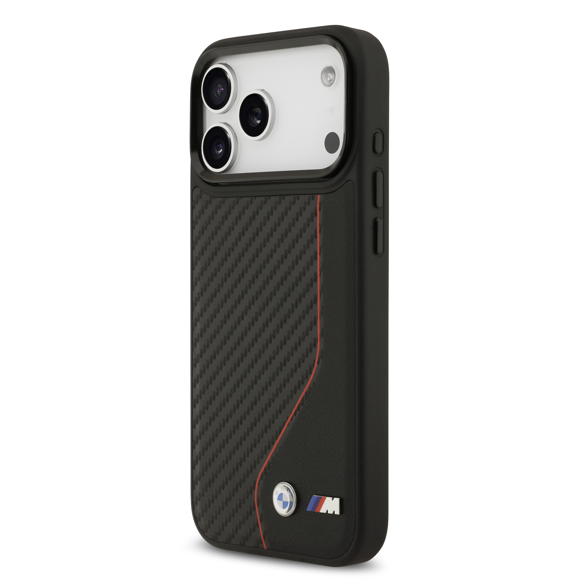 iPhone 17 Pro Max - BMW Leather Carbon Line Stitched Red - 2