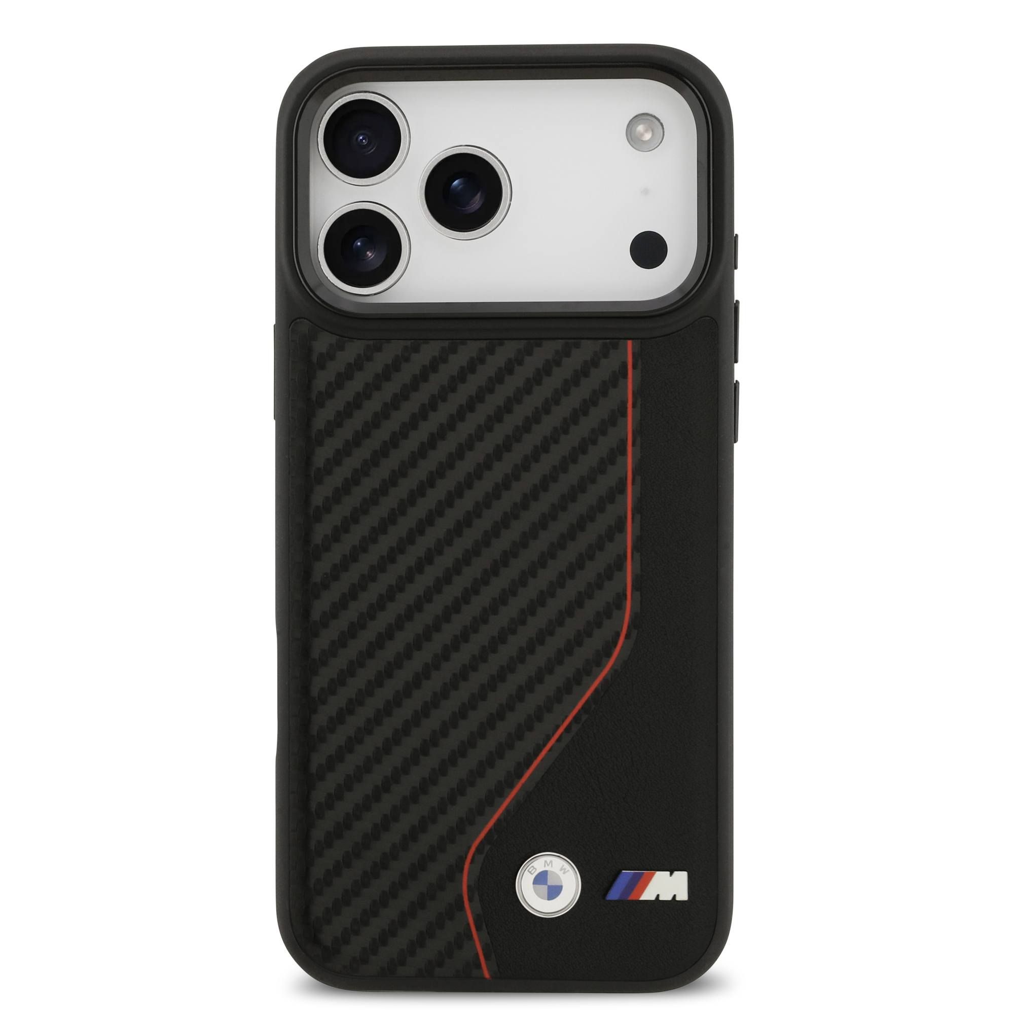 iPhone 17 Pro Max - BMW Leather Carbon Line Stitched Red - 3