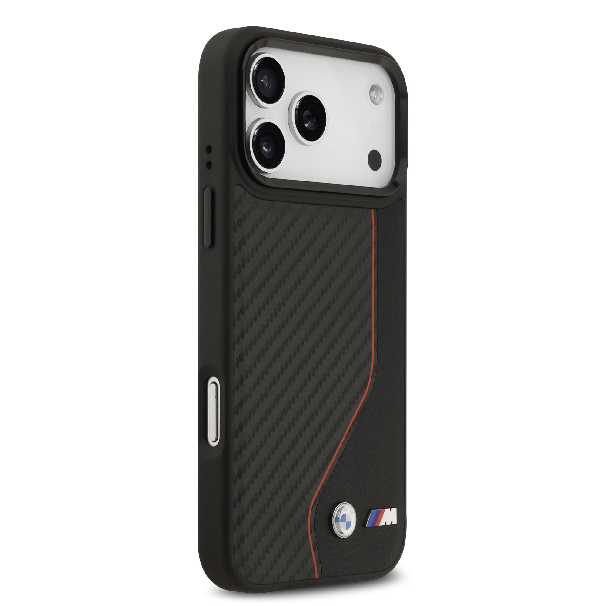iPhone 17 Pro Max - BMW Leather Carbon Line Stitched Red - 4