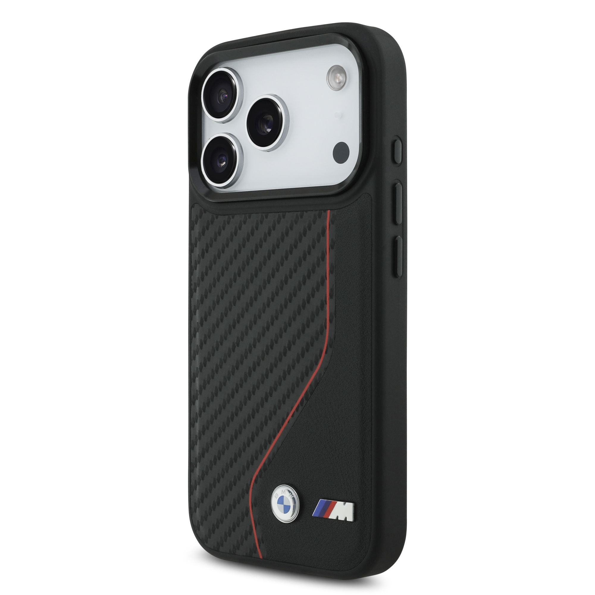 iPhone 17 Pro - BMW Leather Carbon Line Stitched Red - 2