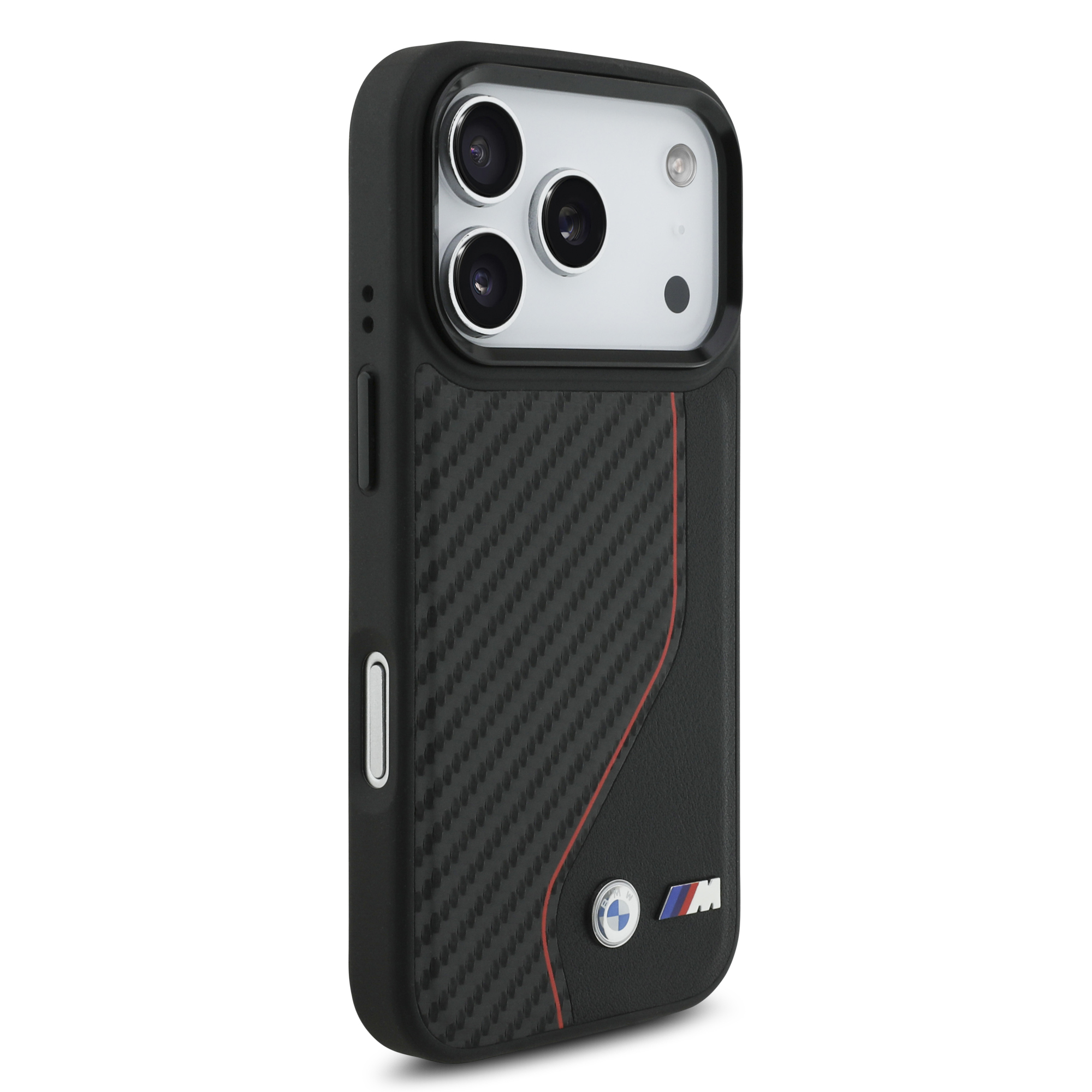 iPhone 17 Pro - BMW Leather Carbon Line Stitched Red - 4