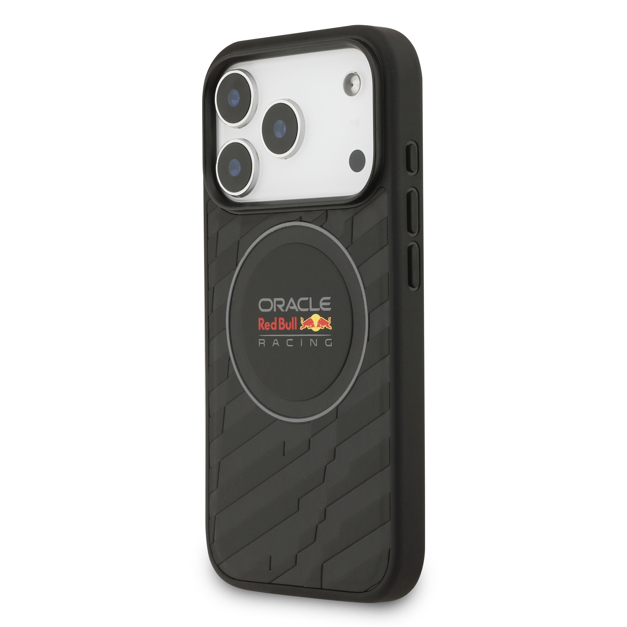 iPhone 17 Pro - REDBULL RACING Leather With Logo And Embossed Pattern Black - 2
