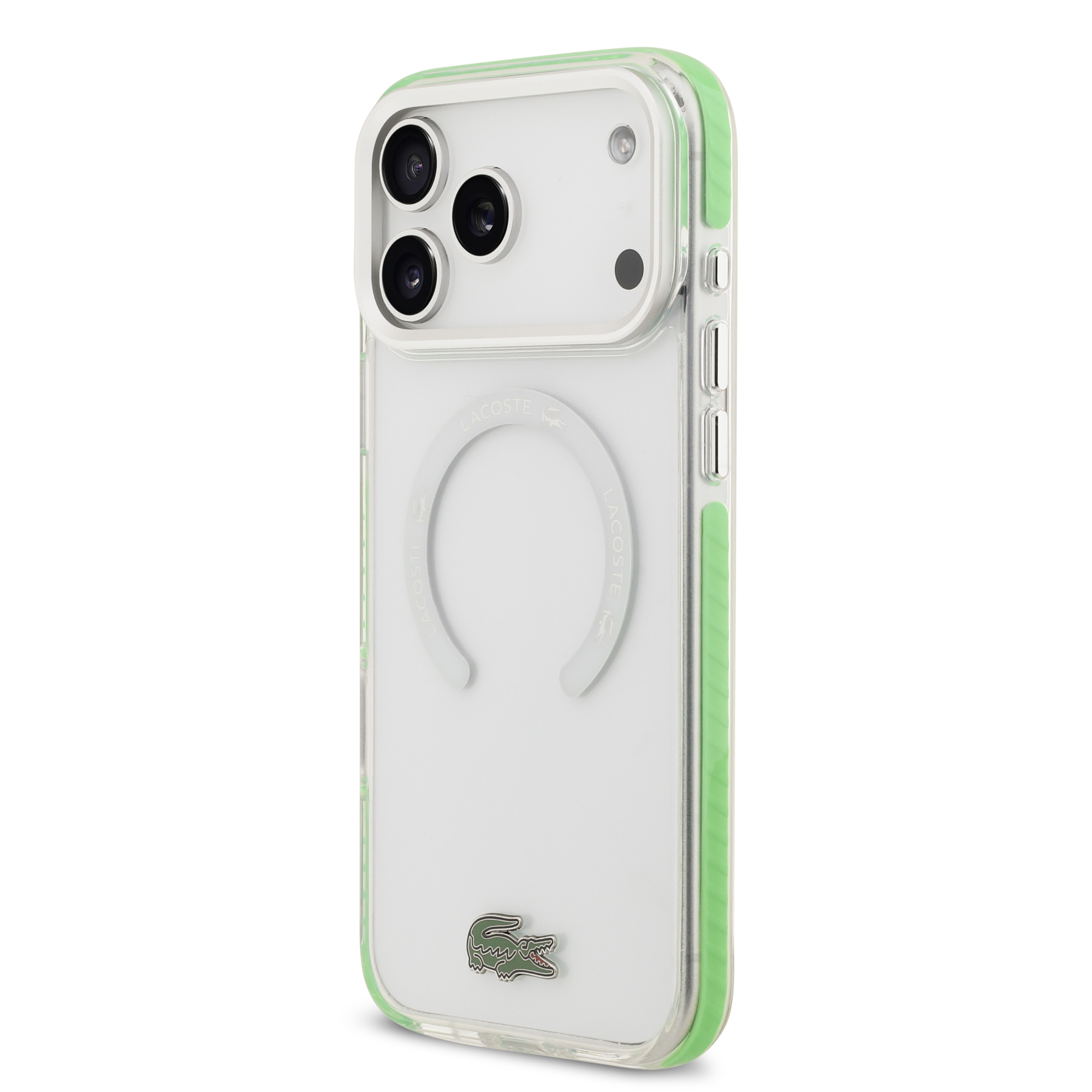 iPhone 17 Pro Max - LACOSTE Shockproof Frosted Finish Clear Green - 2