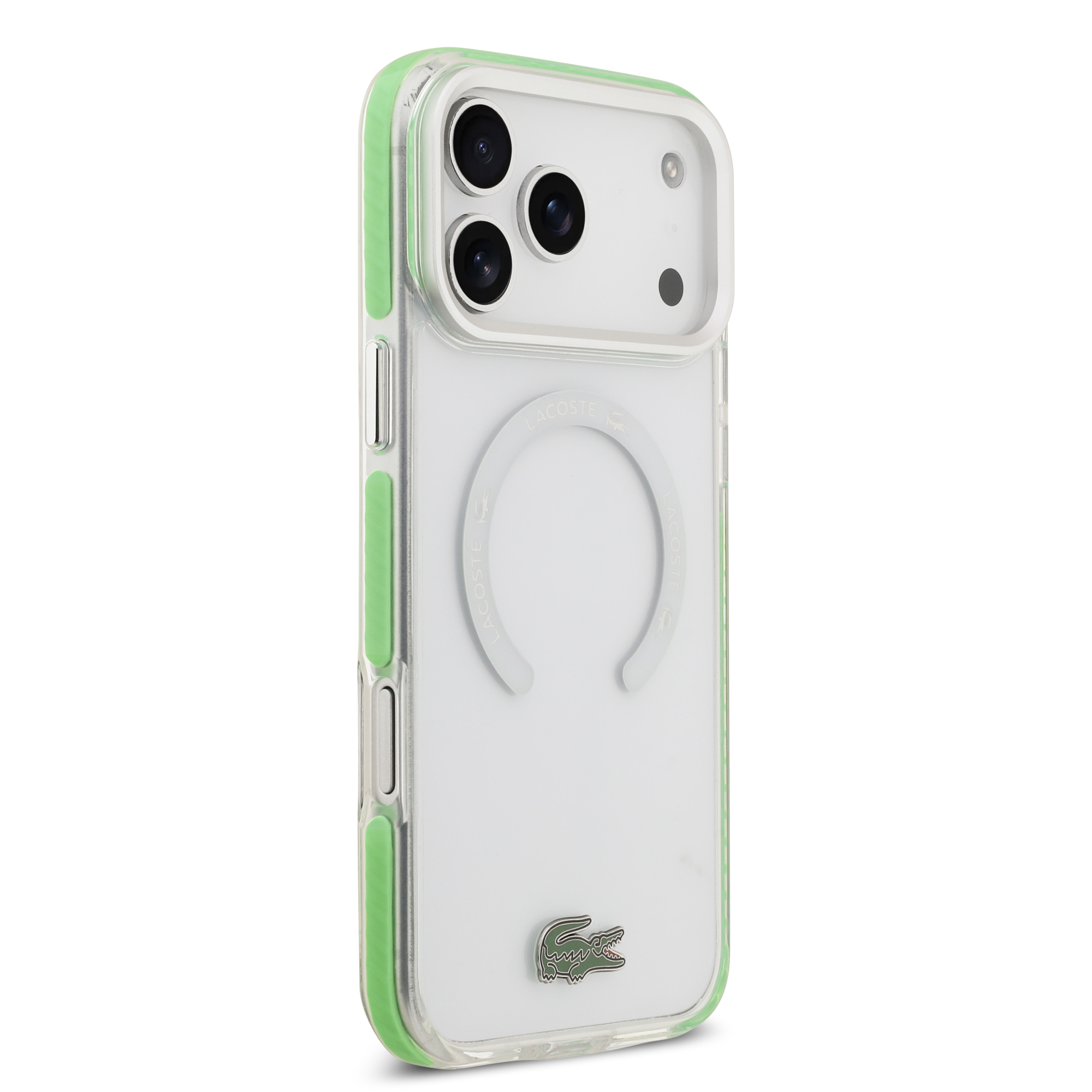 iPhone 17 Pro Max - LACOSTE Shockproof Frosted Finish Clear Green - 4