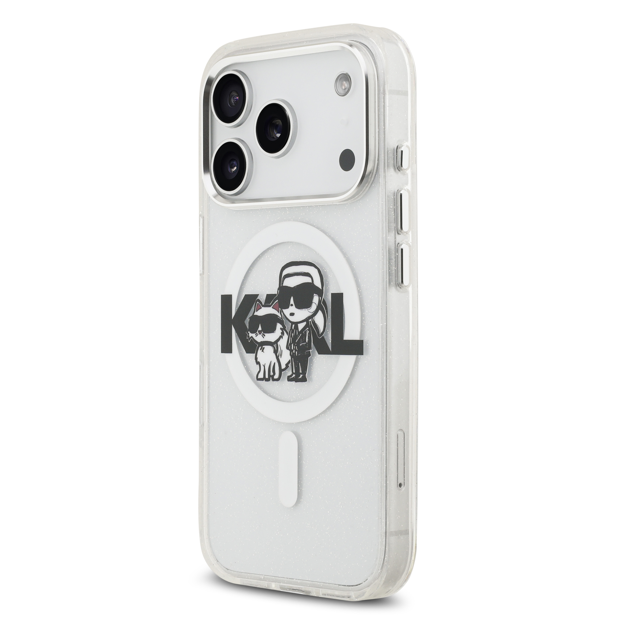 iPhone 17 Pro - KARL LAGERFELD Glitter Karl&Choupette Sketch Clear - 2