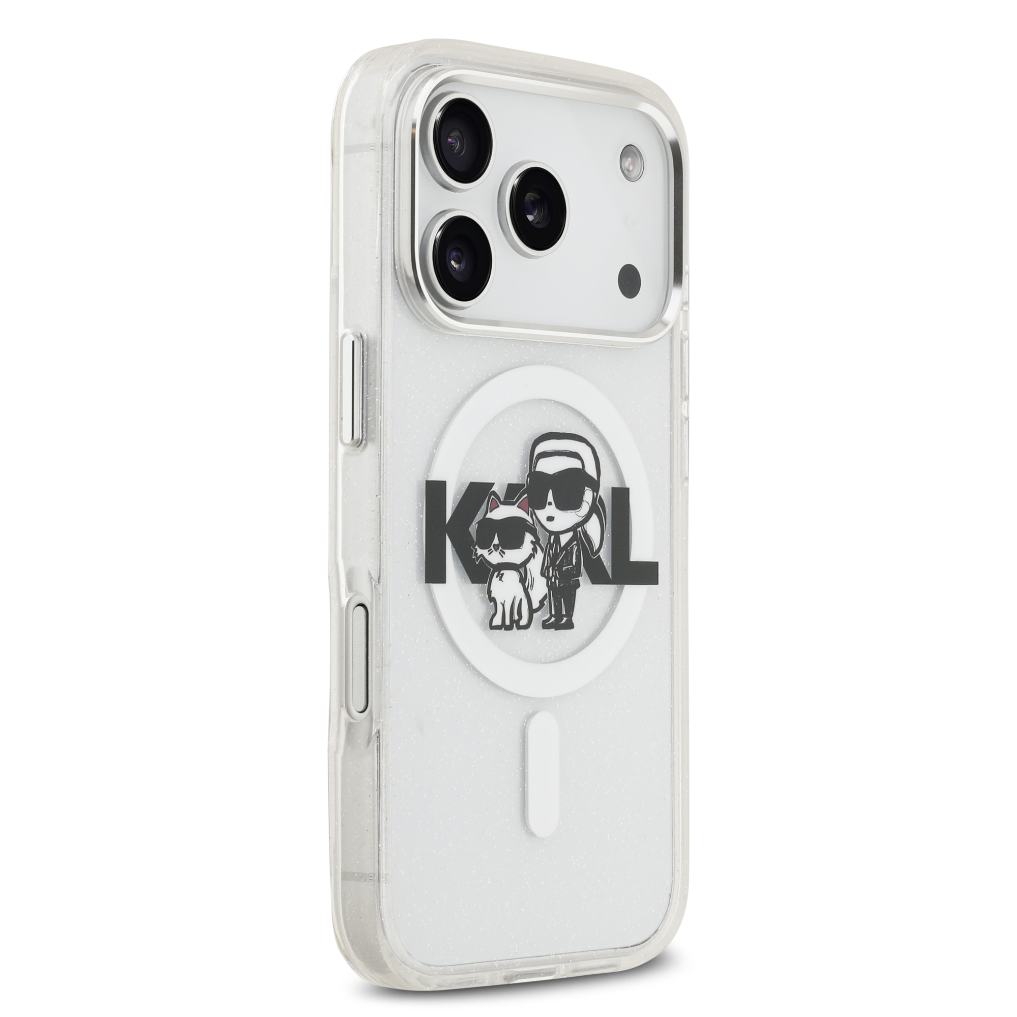 iPhone 17 Pro - KARL LAGERFELD Glitter Karl&Choupette Sketch Clear - 4