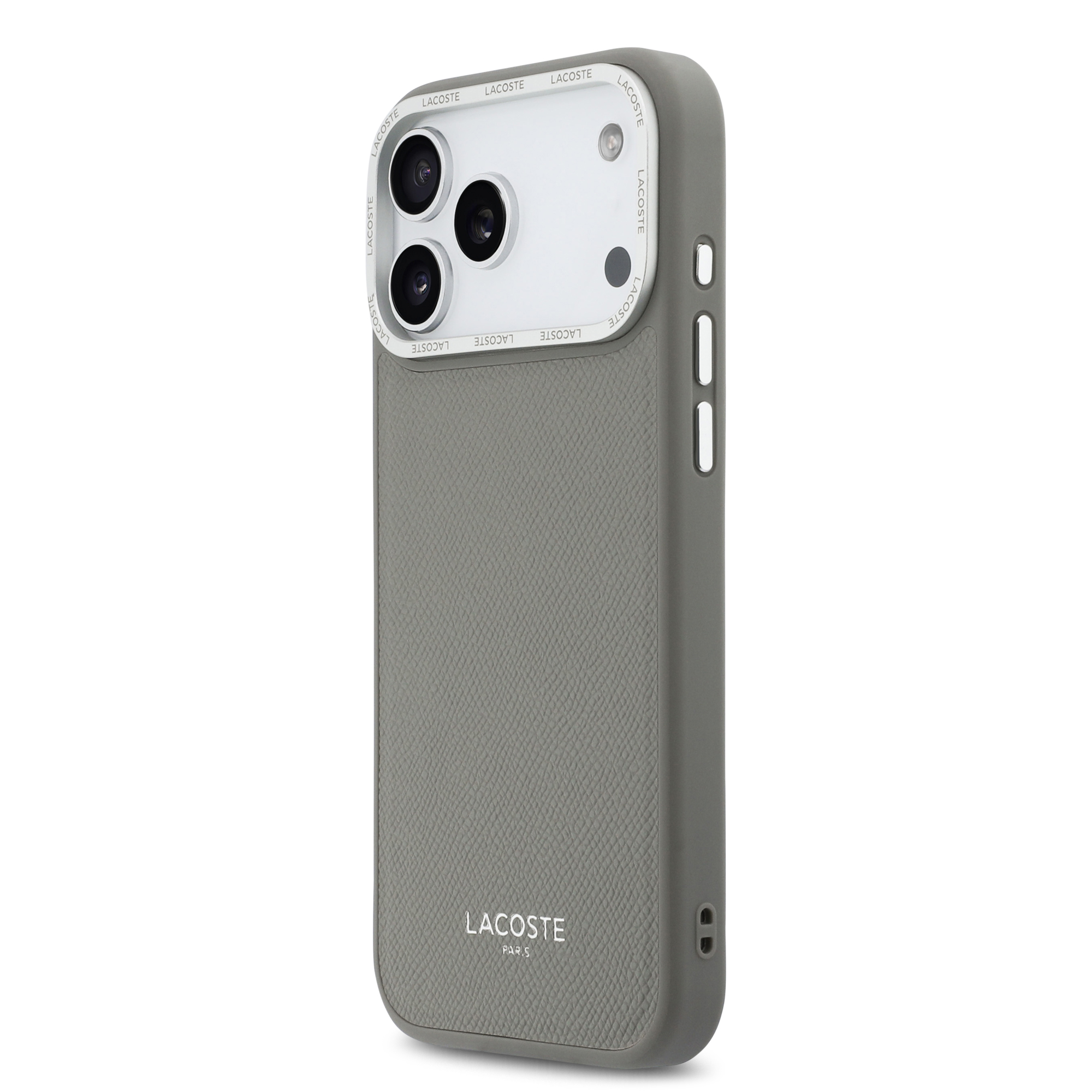 iPhone 17 Pro Max - LACOSTE Leather Champs Elysees Silver Blue - 2