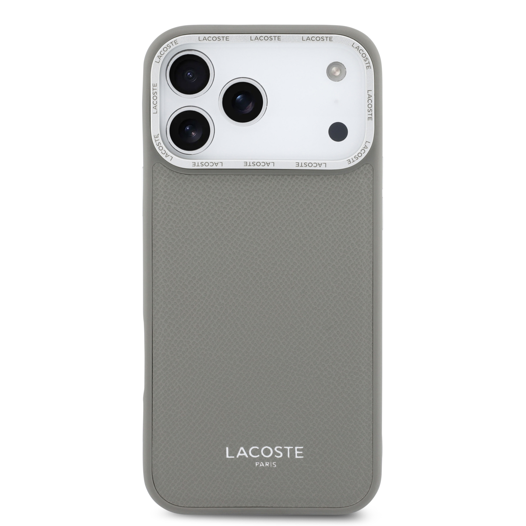 iPhone 17 Pro Max - LACOSTE Leather Champs Elysees Silver Blue - 3