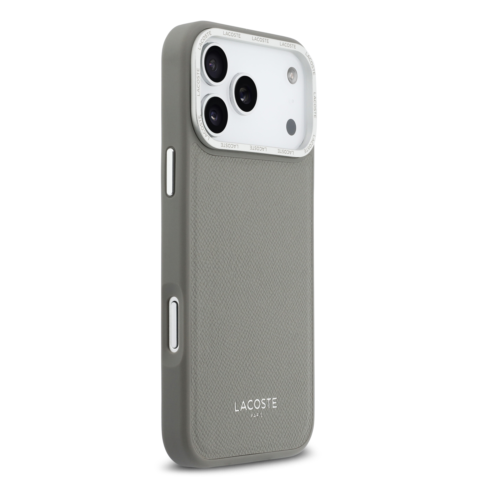 iPhone 17 Pro Max - LACOSTE Leather Champs Elysees Silver Blue - 4