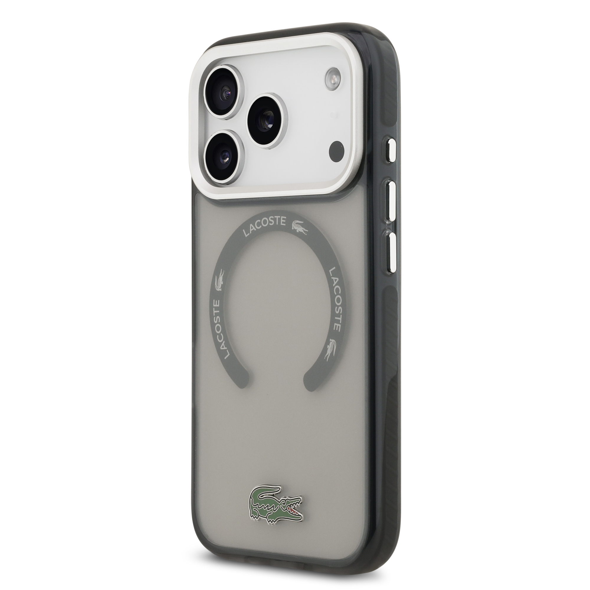 iPhone 17 Pro - LACOSTE Shockproof Frosted Finish Grey - 2