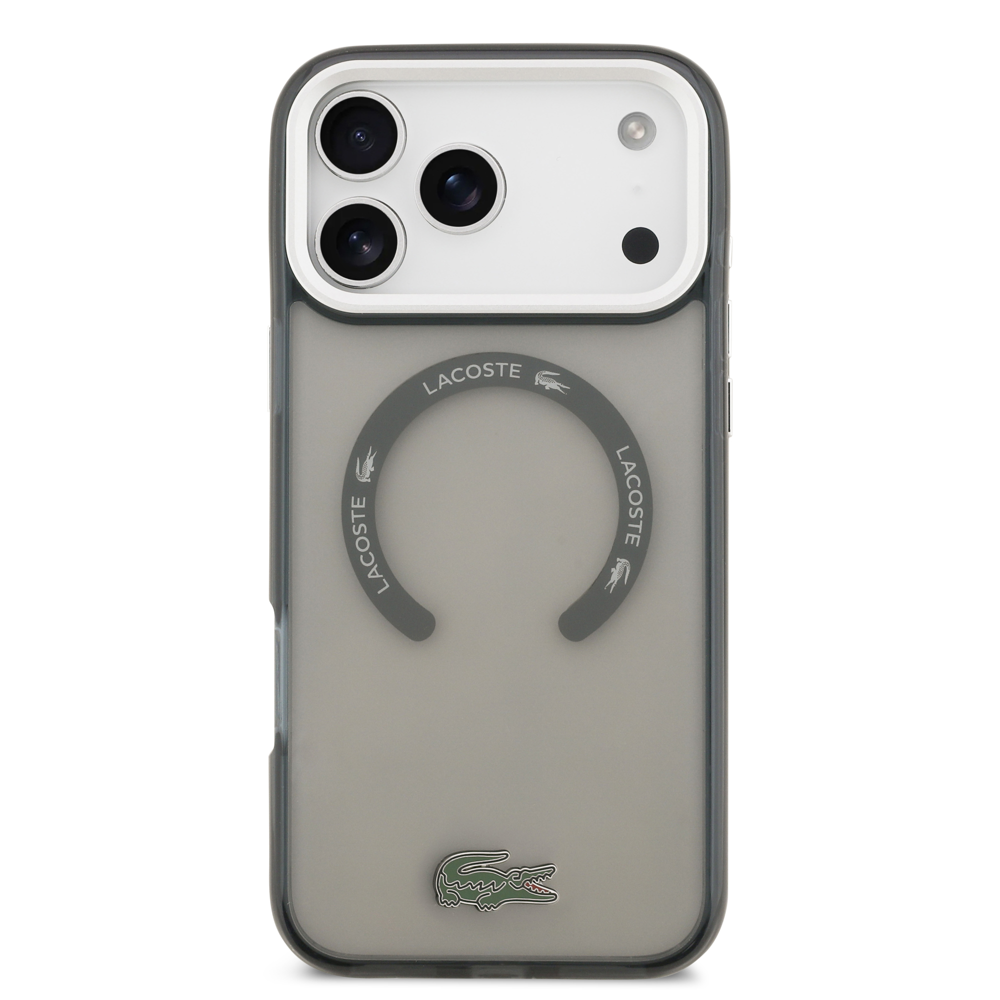 iPhone 17 Pro Max - LACOSTE Shockproof Frosted Finish Grey - 3