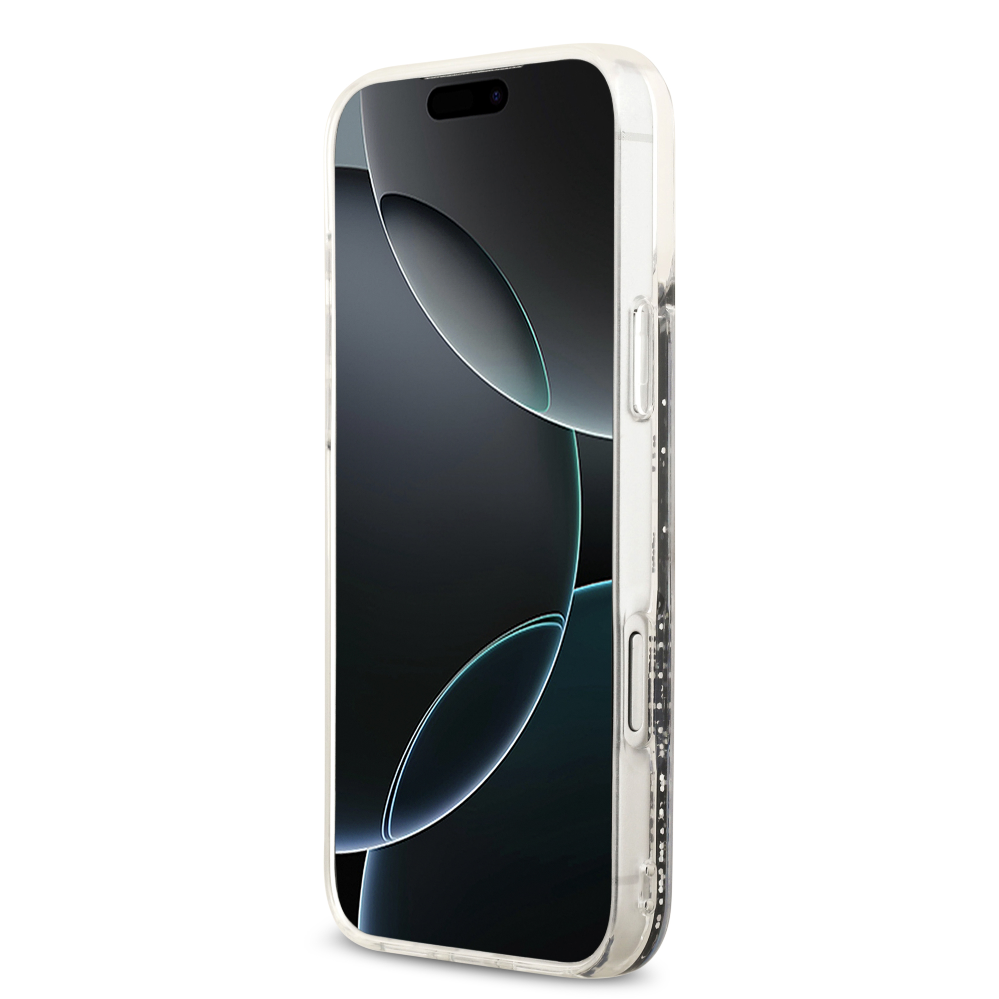 iPhone 17 Pro Max - DKNY Liquid Glitter With Printed Heart Of NY Logo Black - 5