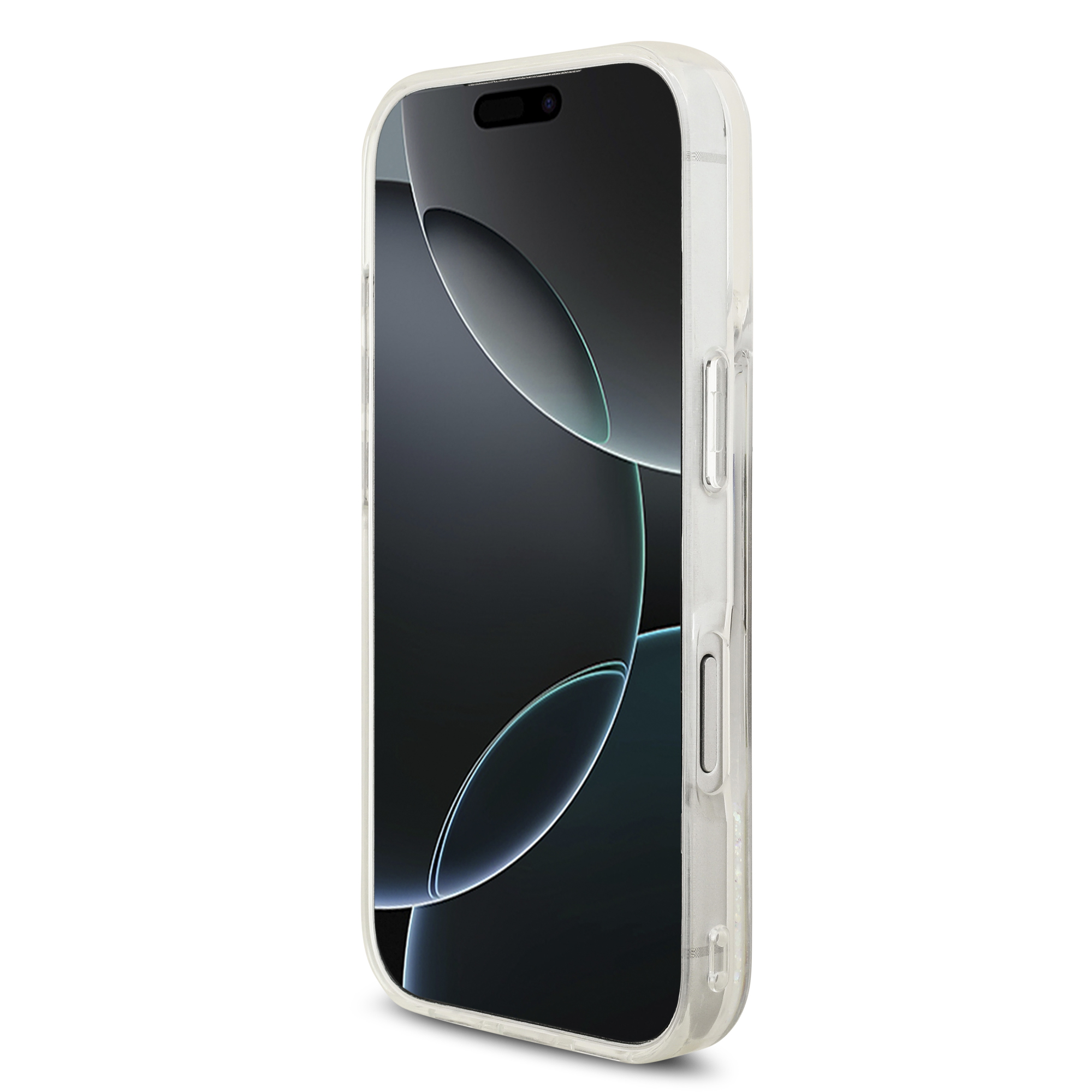 iPhone 17 Pro - DKNY Liquid Glitter With Printed Heart Of NY Logo Transparent - 5