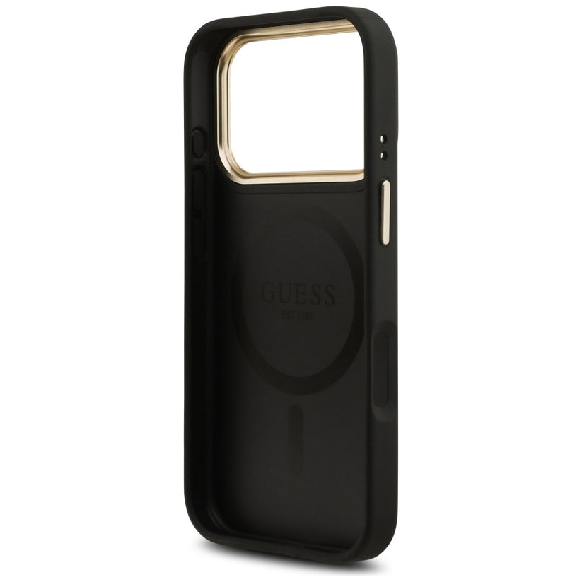 iPhone 17  - GUESS Leather With Big Classic Logo Black - 2