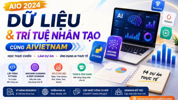 Khóa Học Khoa Học Dữ Liệu Và Trí Tuệ Nhân Tạo (AIO 2024) Cùng AIVIETNAM