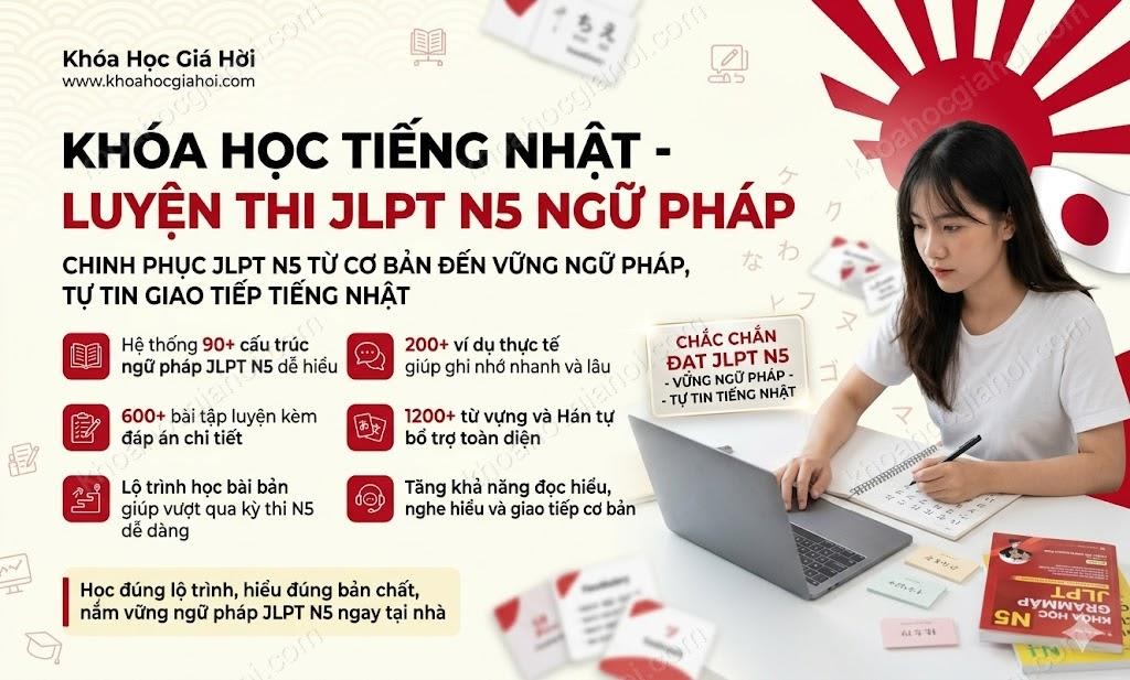 Khóa Học Tiếng Nhật - Luyện Thi Jlpt N5 Ngữ Pháp
