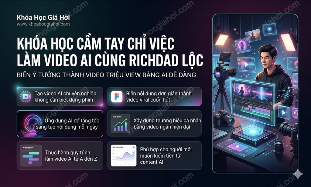 Khóa Học Cầm Tay Chỉ Việc Làm Video AI Cùng Richdad Lộc