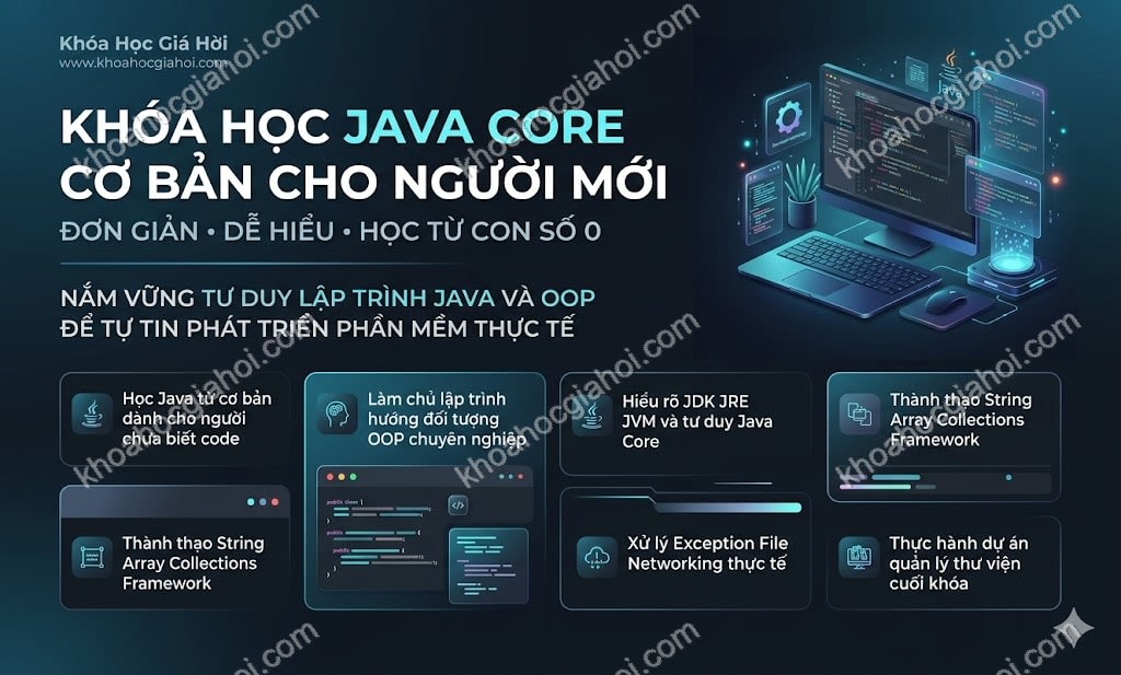Khóa Học Java Core Cơ Bản Cho Người Mới - Đơn Giản, Dễ Hiểu