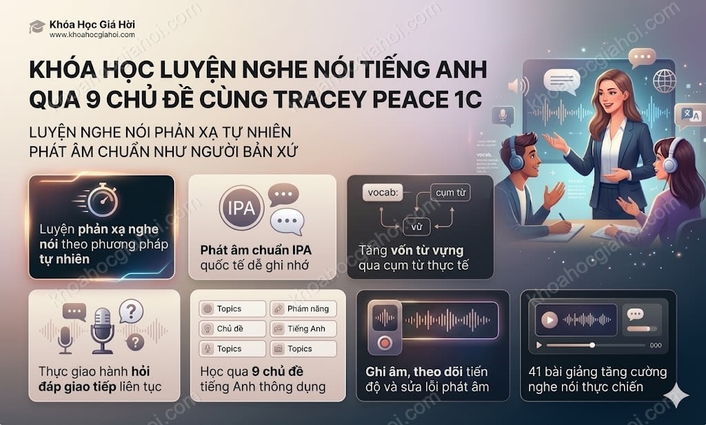 Khóa Học Luyện Nghe Nói Tiếng Anh Qua 9 Chủ Đề Cùng Tracey Peace (1c)