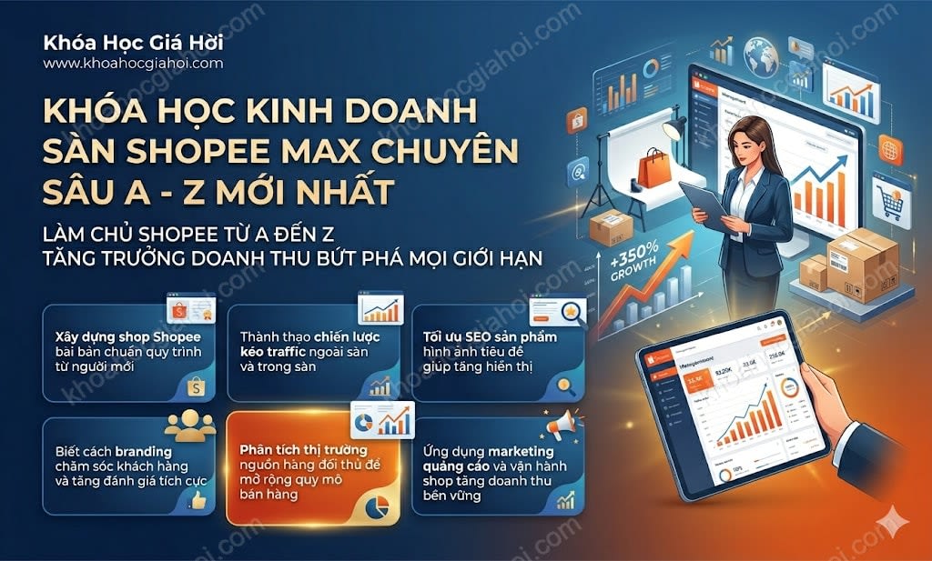 Khóa Học Kinh Doanh Sàn Shopee Max Chuyên Sâu A - Z Mới Nhất