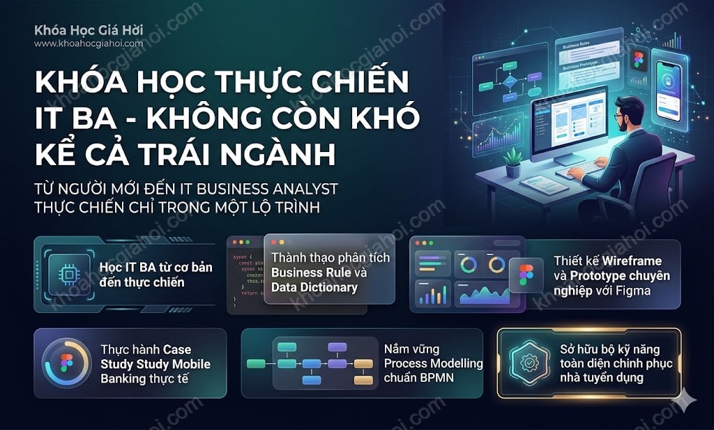 Khoá Học Thực Chiến IT BA - Không Còn Khó Kể Cả Trái Ngành