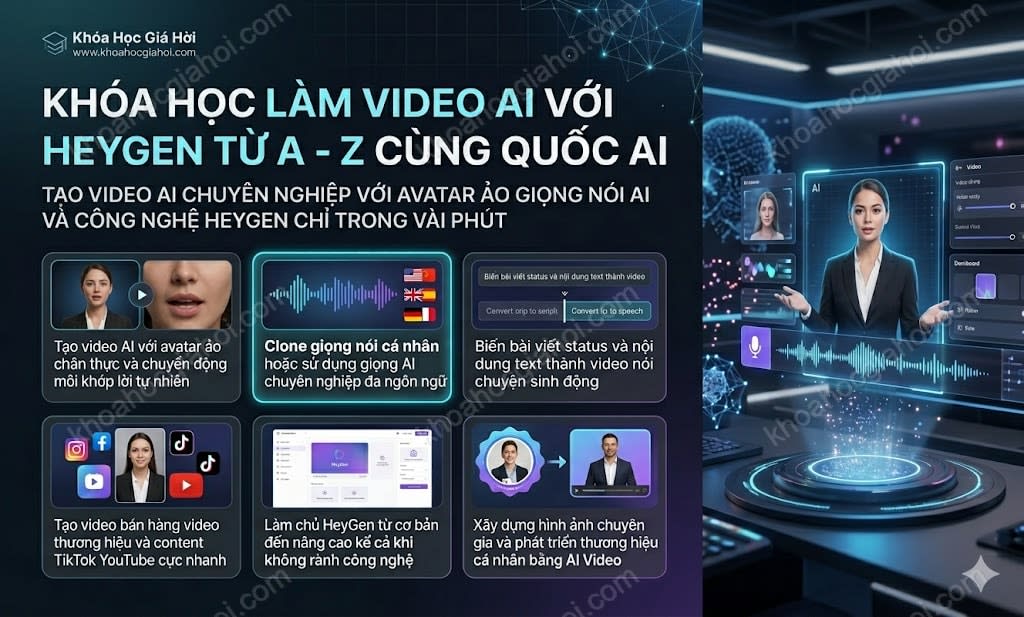 Khóa Học Làm Video AI Với Heygen Từ A - Z Cùng Quốc AI