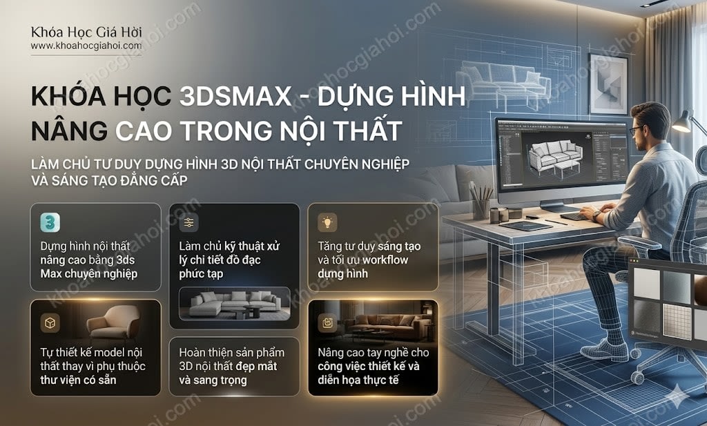 Khóa Học 3dsmax - Dựng Hình Nâng Cao Trong Nội Thất