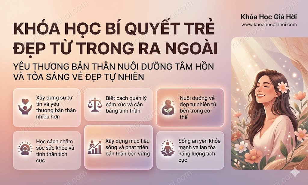 Khóa Học Bí Quyết Trẻ Đẹp Từ Trong Ra Ngoài