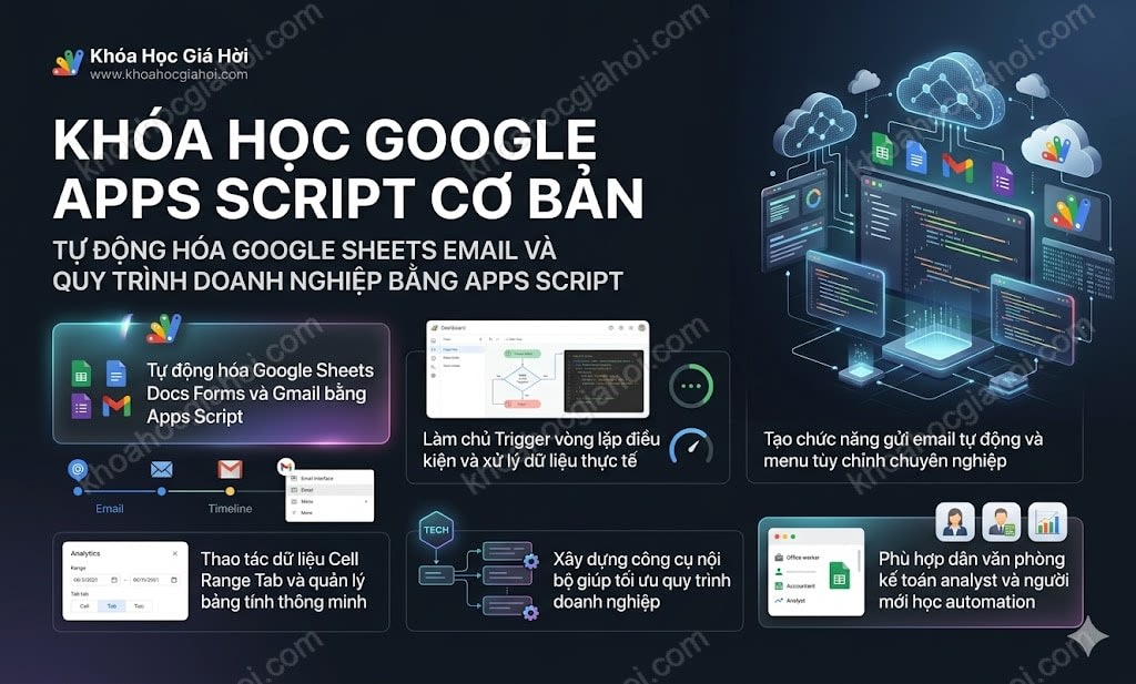 Khóa Học Google Sheets Từ Cơ Bản Đến Nâng Cao