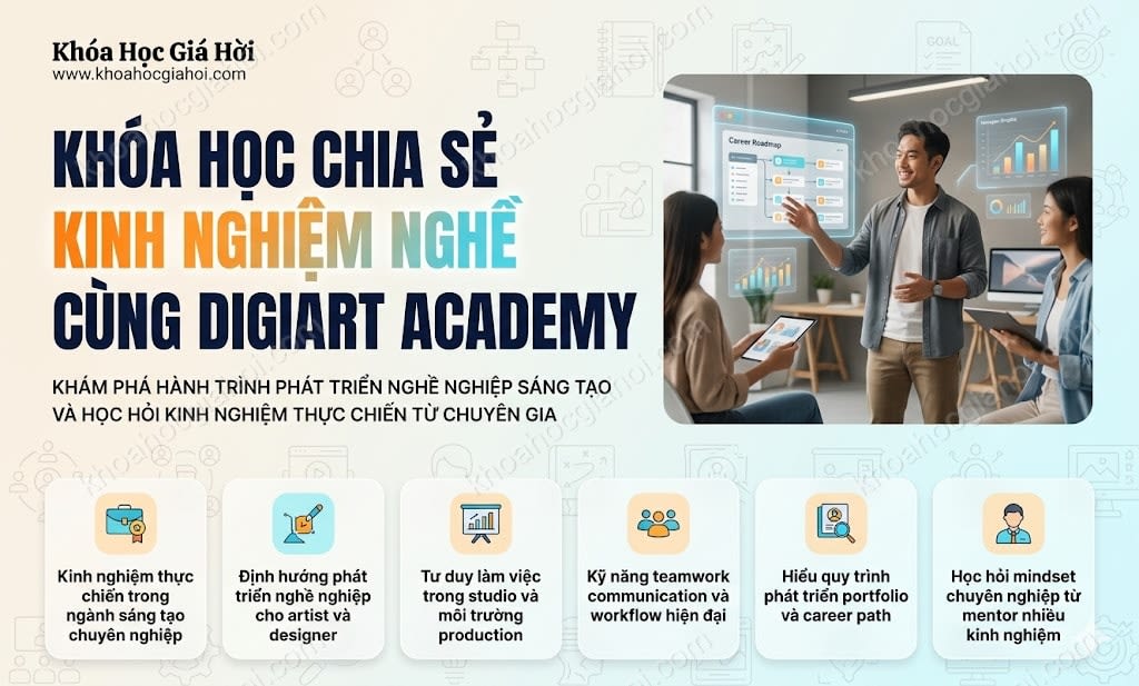 Khóa Học Chia Sẻ Kinh Nghiệm Nghề Cùng Digiart Academy