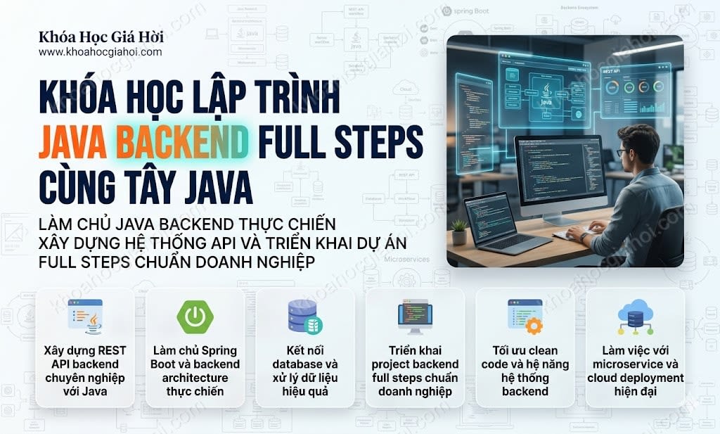 Khóa Học Lập Trình Java Backend Full Steps Cùng Tây Java
