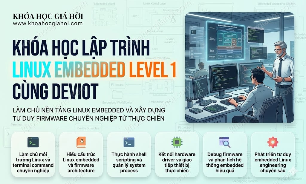 Khóa Học Lập Trình Linux Embedded Level 1 Cùng Deviot