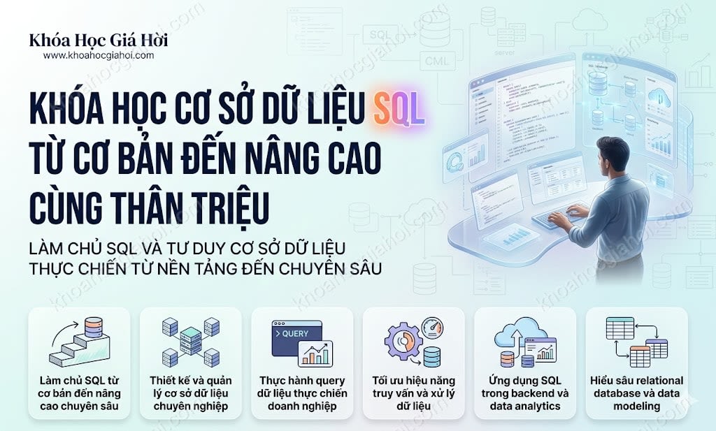 Khóa Học Cơ Sở Dữ Liệu Sql Từ Cơ Bản Đến Nâng Cao Cùng Thân Triệu