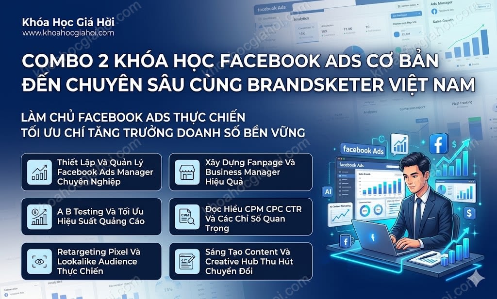 Combo 2 Khóa Học Facebook Ads Cơ Bản Đến Chuyên Sâu Cùng Brandsketer Việt Nam Combo 2 Khóa Học Facebook Ads Cơ Bản Đến Chuyên Sâu Cùng Brandsketer Việt Nam