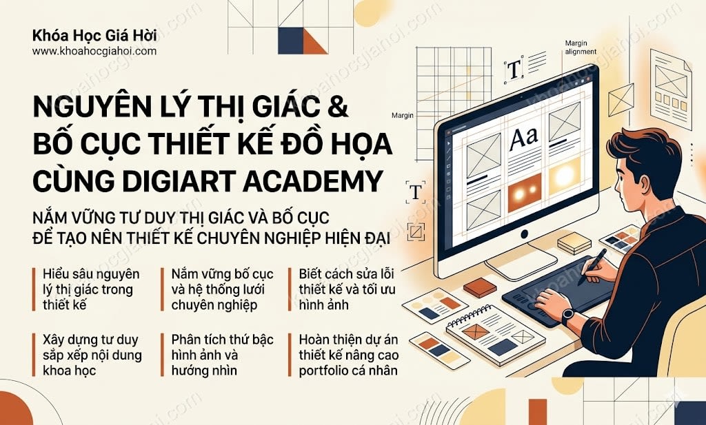 Khóa Học Nguyên Lý Thị Giác & Bố Cục Thiết Kế Đồ Họa Cùng Digiart Academy