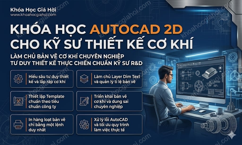 Khóa Học Autocad 2d Cho Kỹ Sư Thiết Kế Cơ Khí