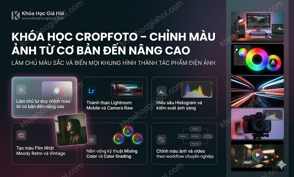 Khóa Học Cropfoto – Chỉnh Màu Ảnh Từ Cơ Bản Đến Nâng Cao
