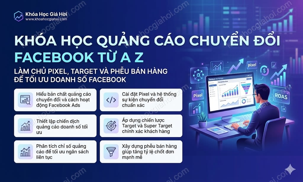 Khóa Học Facebook Ads Pro 2025 – Làm Chủ Quảng Cáo Facebook, Tăng Gấp 3 Doanh Số Trong 30 Ngày