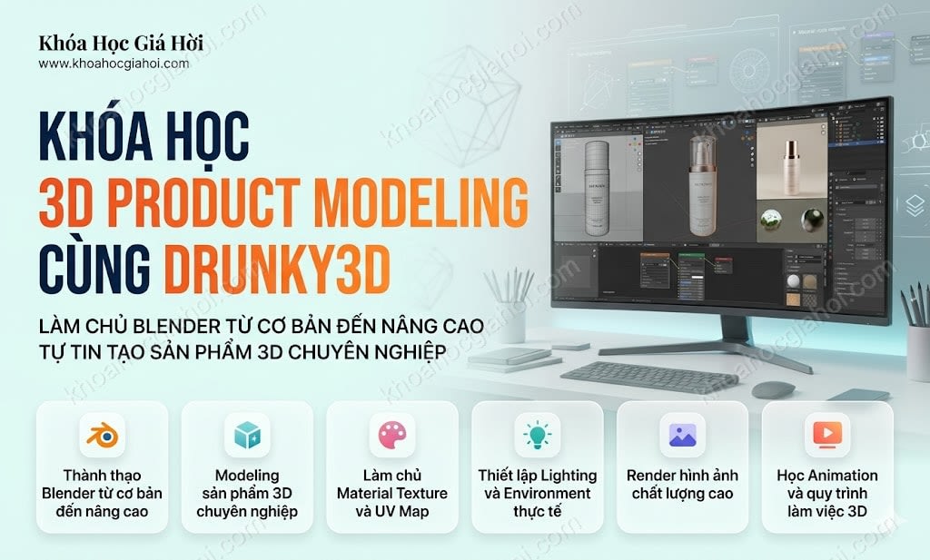 Khóa Học 3D Product Modeling Cùng Drunky3d