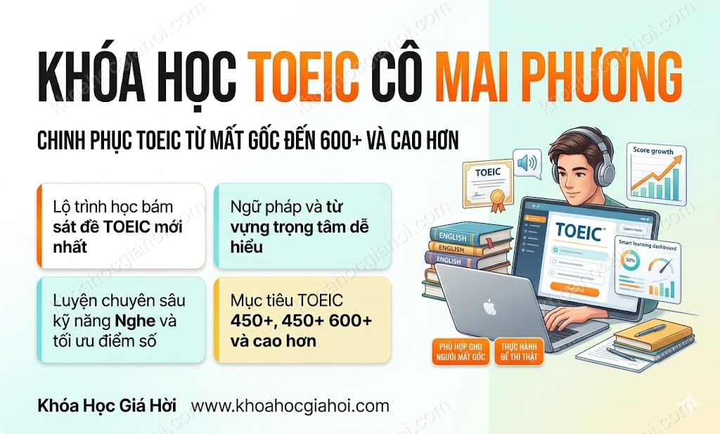Khóa Học Toeic Cô Mai Phương Khóa Học Toeic Cô Mai Phương