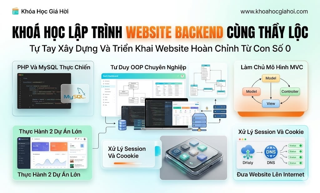 Khoá Học Lập Trình Website Backend Cùng Thầy Lộc Khoá Học Lập Trình Website Backend Cùng Thầy Lộc
