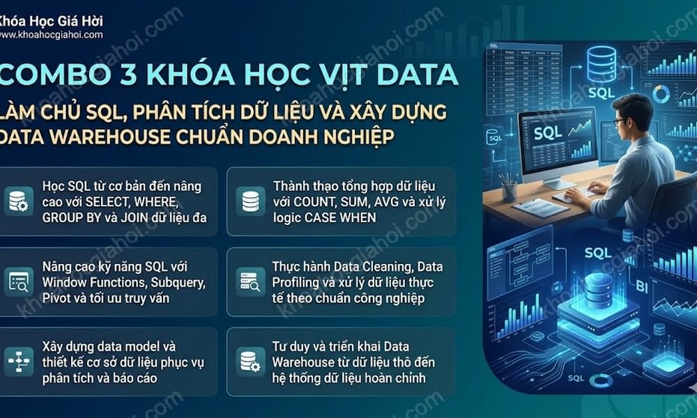 Combo 3 Khóa Học Vịt Data