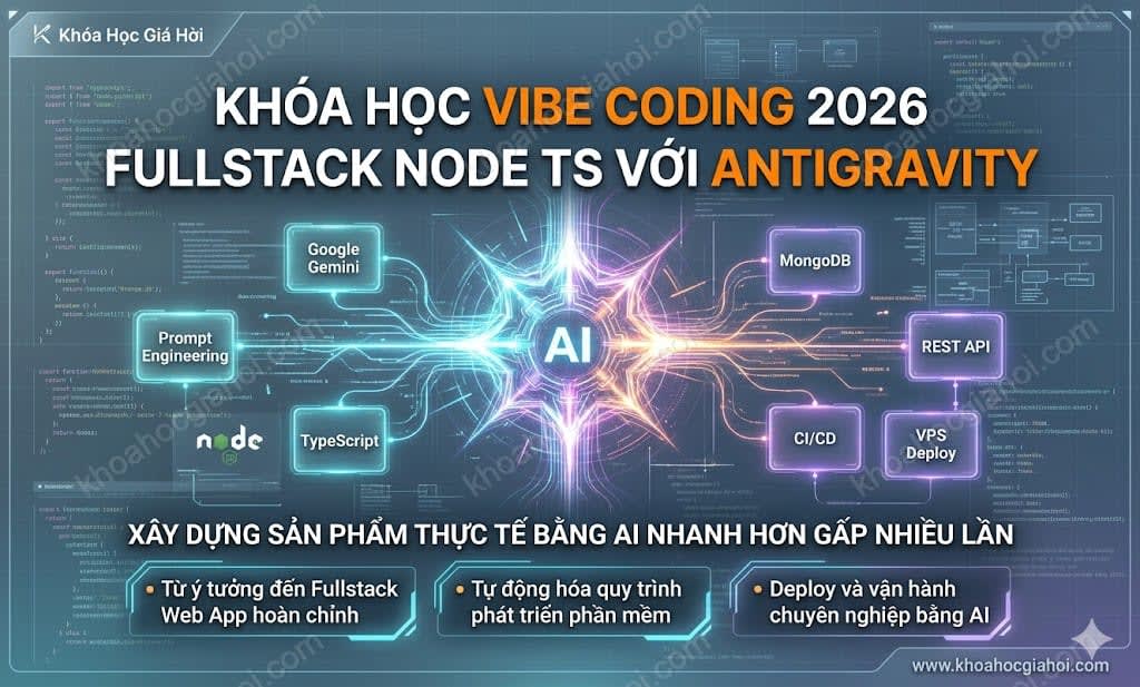 Khóa Học Vibe Coding 2026 Fullstack Node TS Với Antigravity