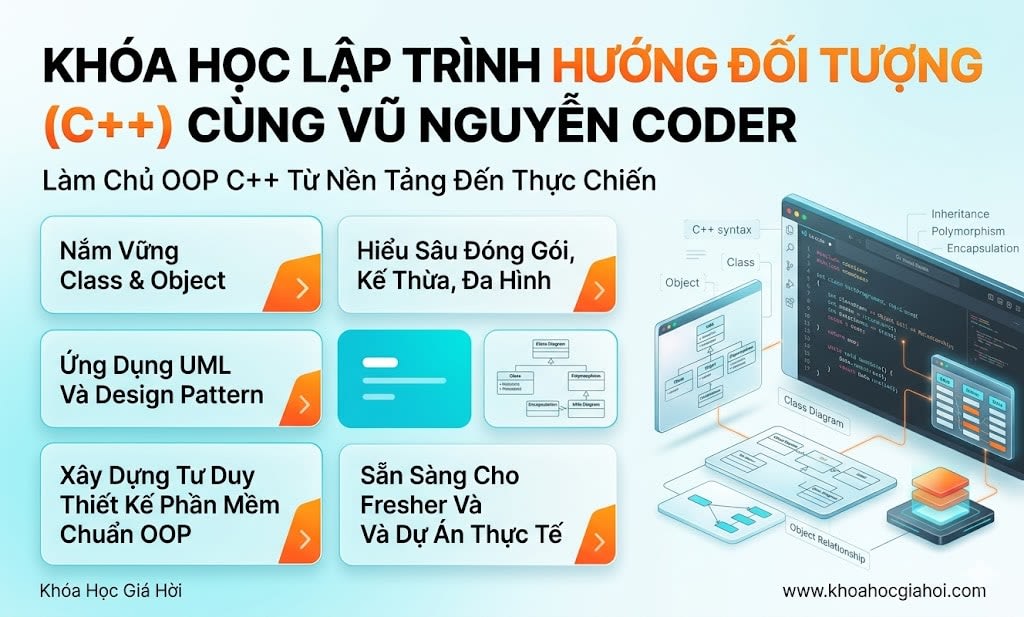 Khóa Học Lập Trình Hướng Đối Tượng (C++) Cùng Vũ Nguyễn Coder