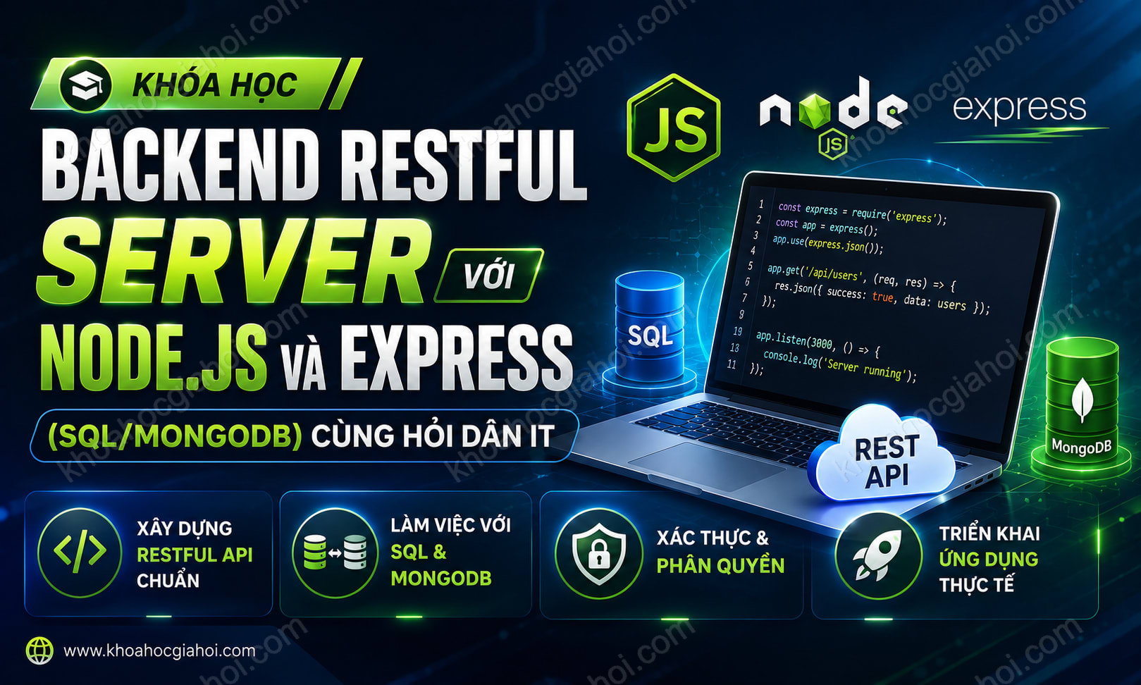 Khóa Học Backend Restful Server Với Node.js Và Express (sql/mongodb) Cùng Hỏi Dân IT