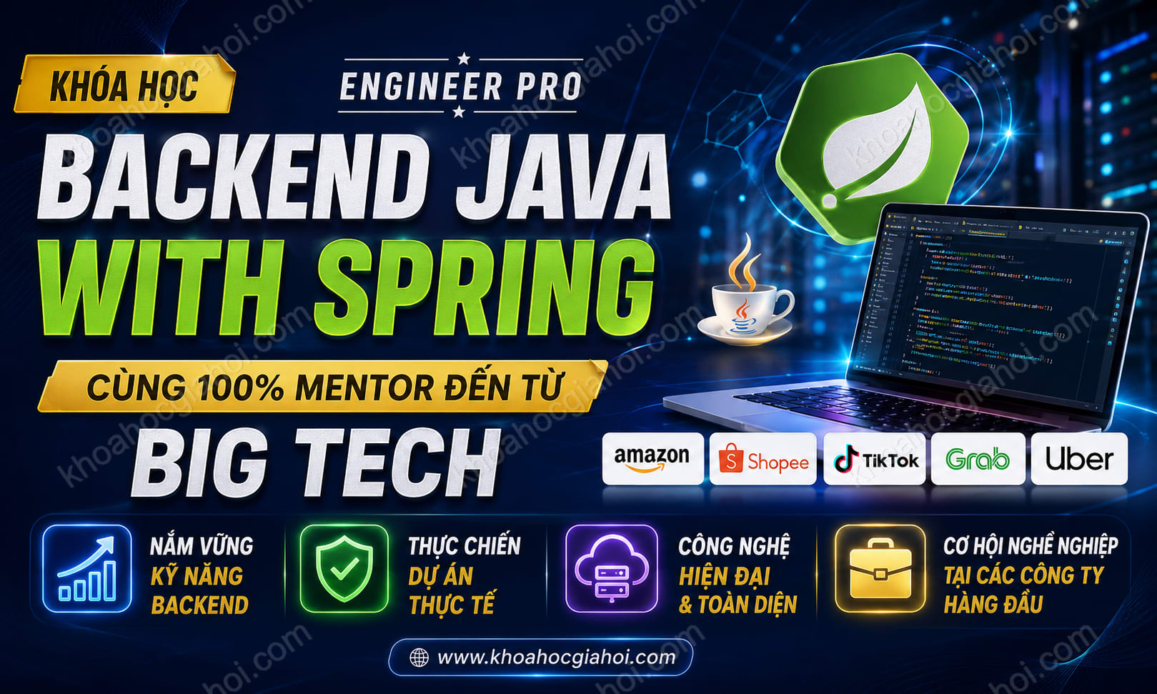 Khóa Học Backend Java With Spring Cùng 100% Mentor Đến Từ Big Tech Tại Engineer Pro