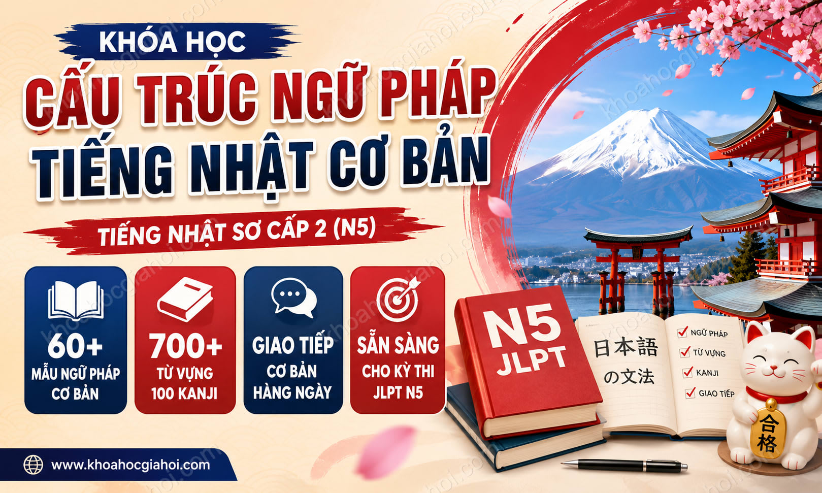Khóa Học Cấu Trúc Ngữ Pháp Tiếng Nhật Cơ Bản
