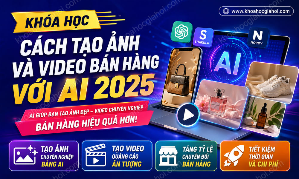 Khóa Học Cách Tạo Ảnh & Video Bán Hàng Với AI 2025